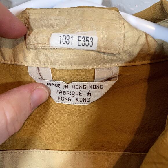 Just One Earth Joseph Abboud Small Trench Coat Jacket Tan Khaki Vintage Wind - Picture 4 of 8